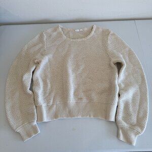 GAP Cream Crochet Sweater | Cozy Knit Pullover | Size XL